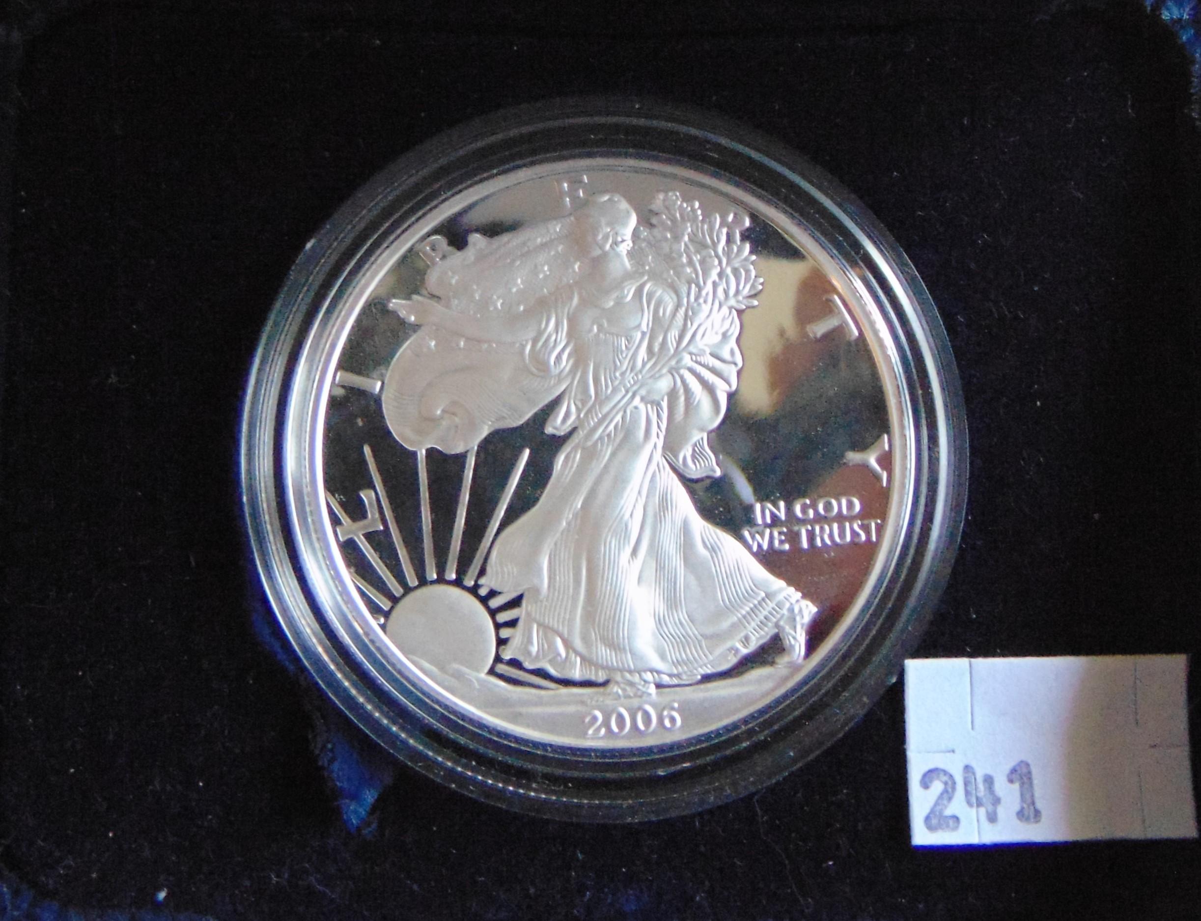 2006-W Proof Silver Eagle (box & paper).