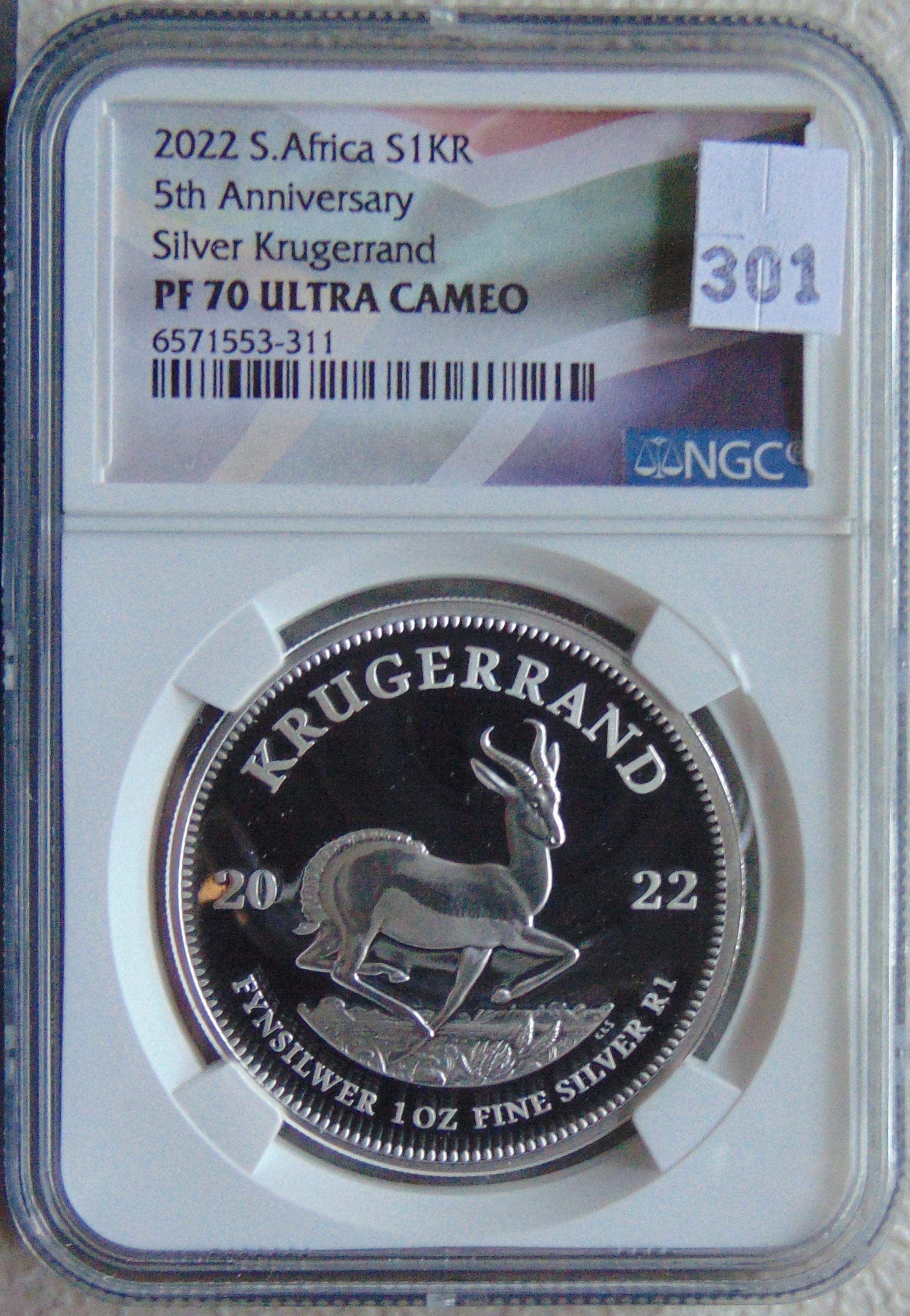 2022 South Africa NGC PF70 Silver Krugerrand
