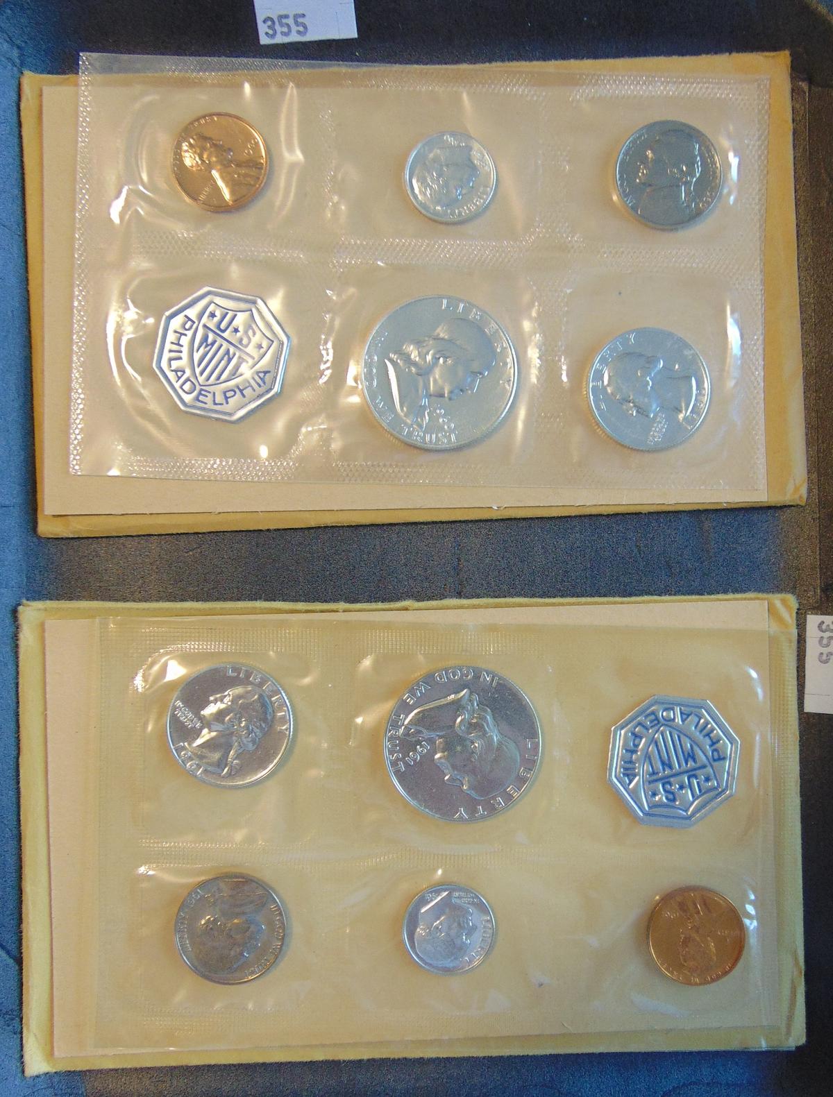 1960, 1961 U.S. Proof Sets.