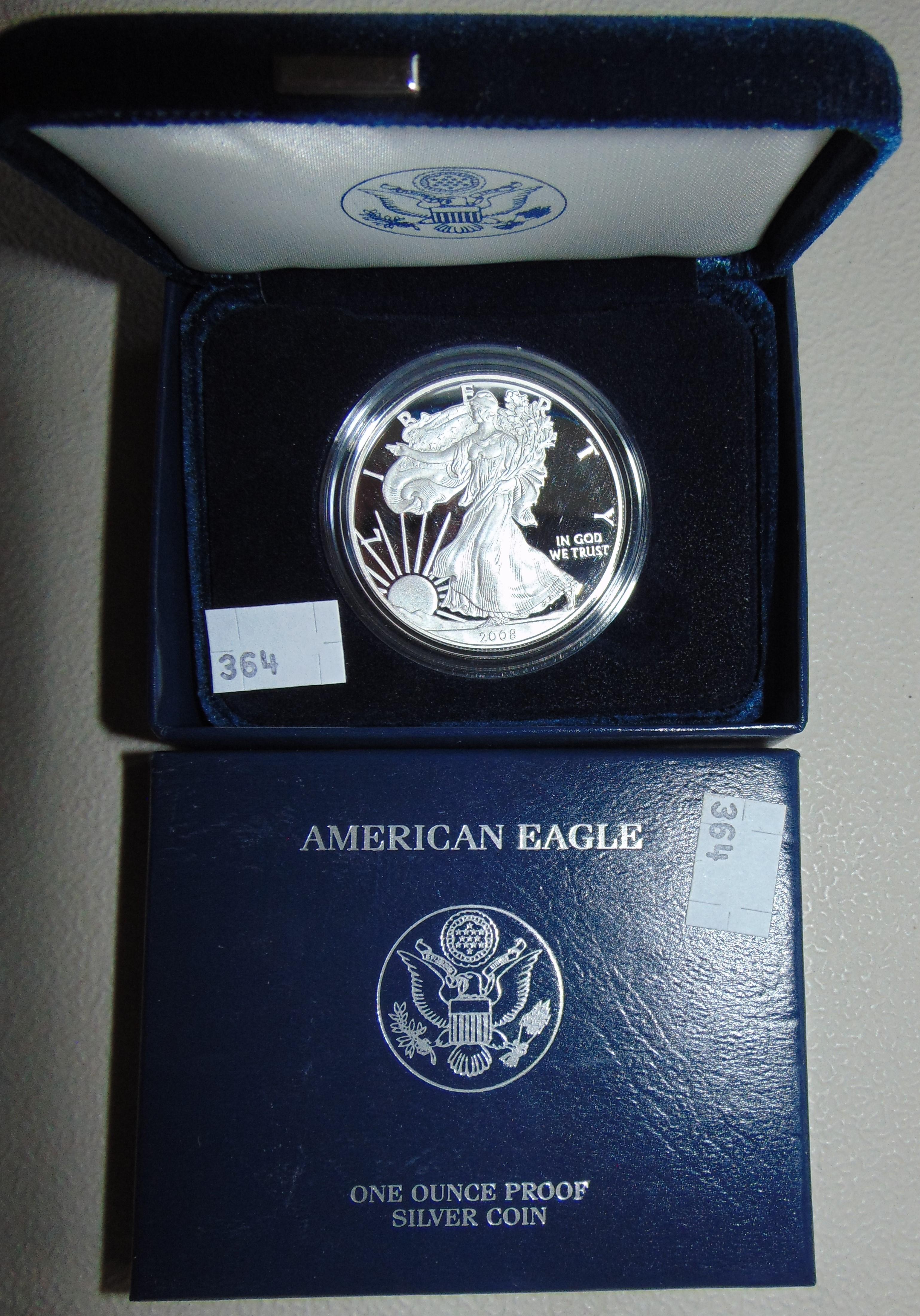 2008-W Proof U.S. Silver Eagle.