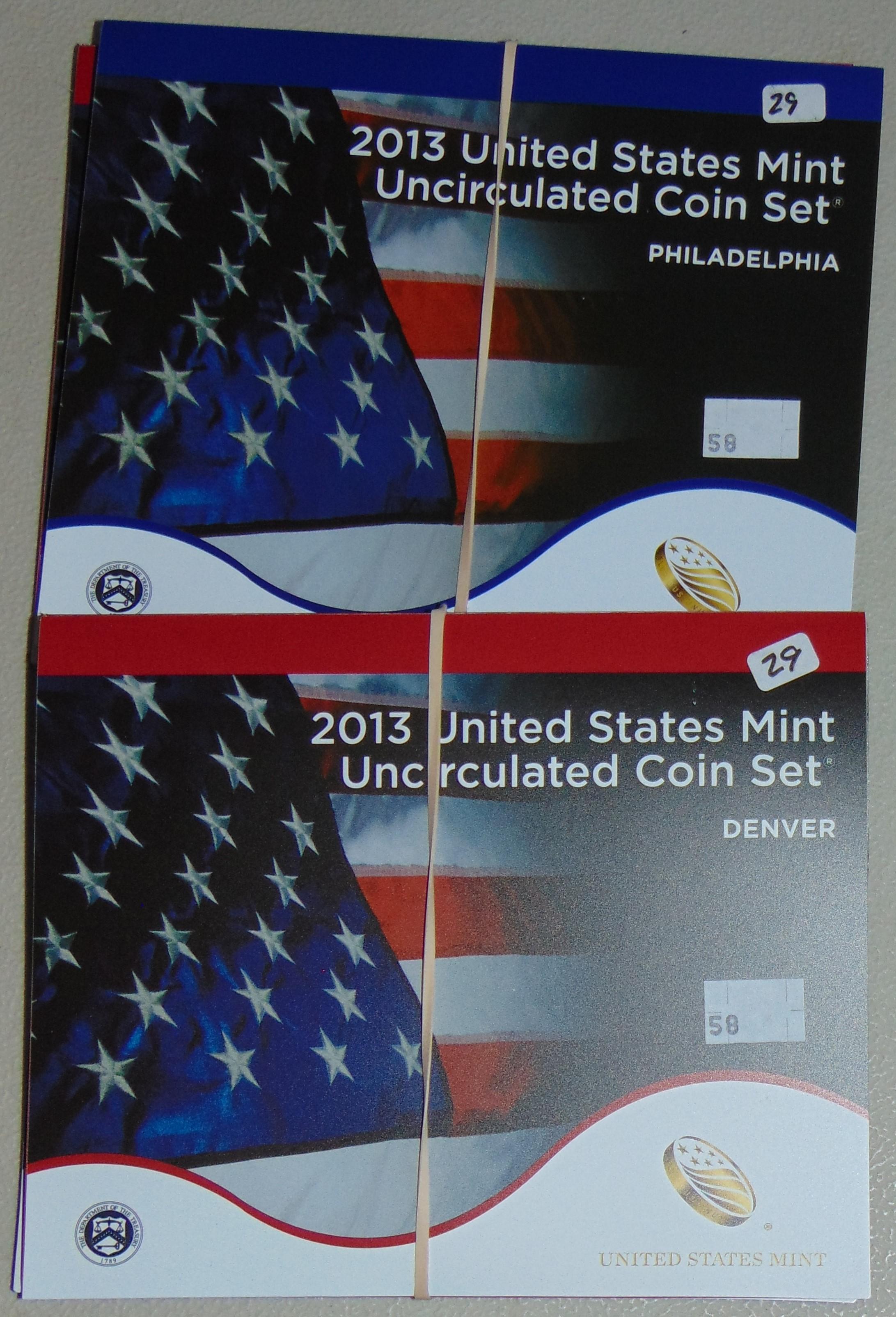 2013, 2013 U.S. Mint UNC. Sets P, D.