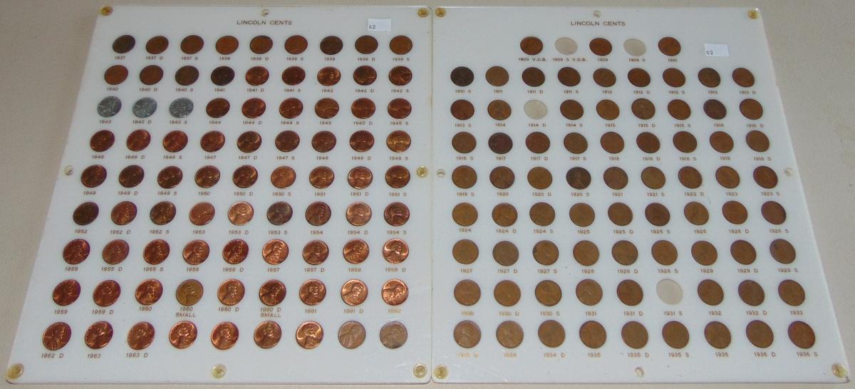 154pc. Lincoln Cent Collection 1908-1968