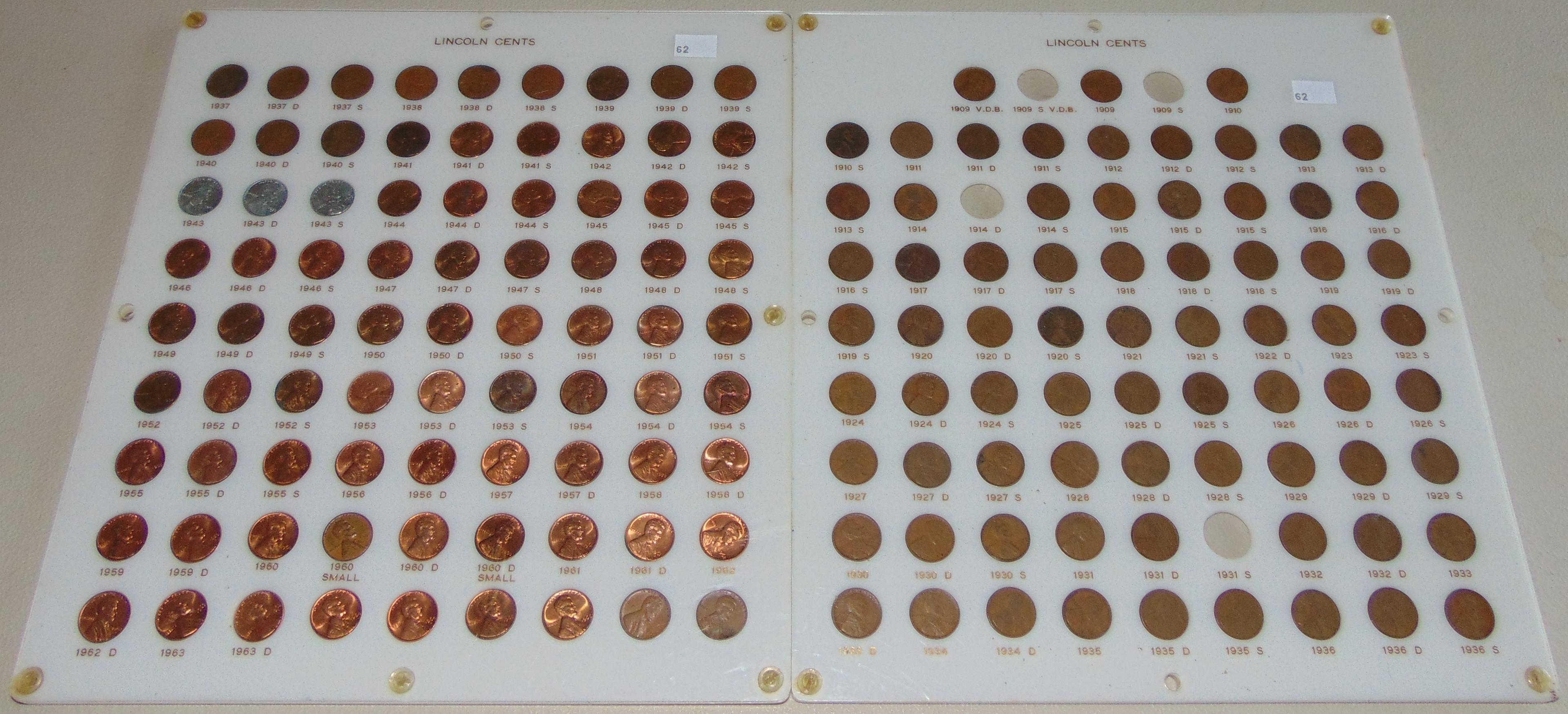 154pc. Lincoln Cent Collection 1908-1968