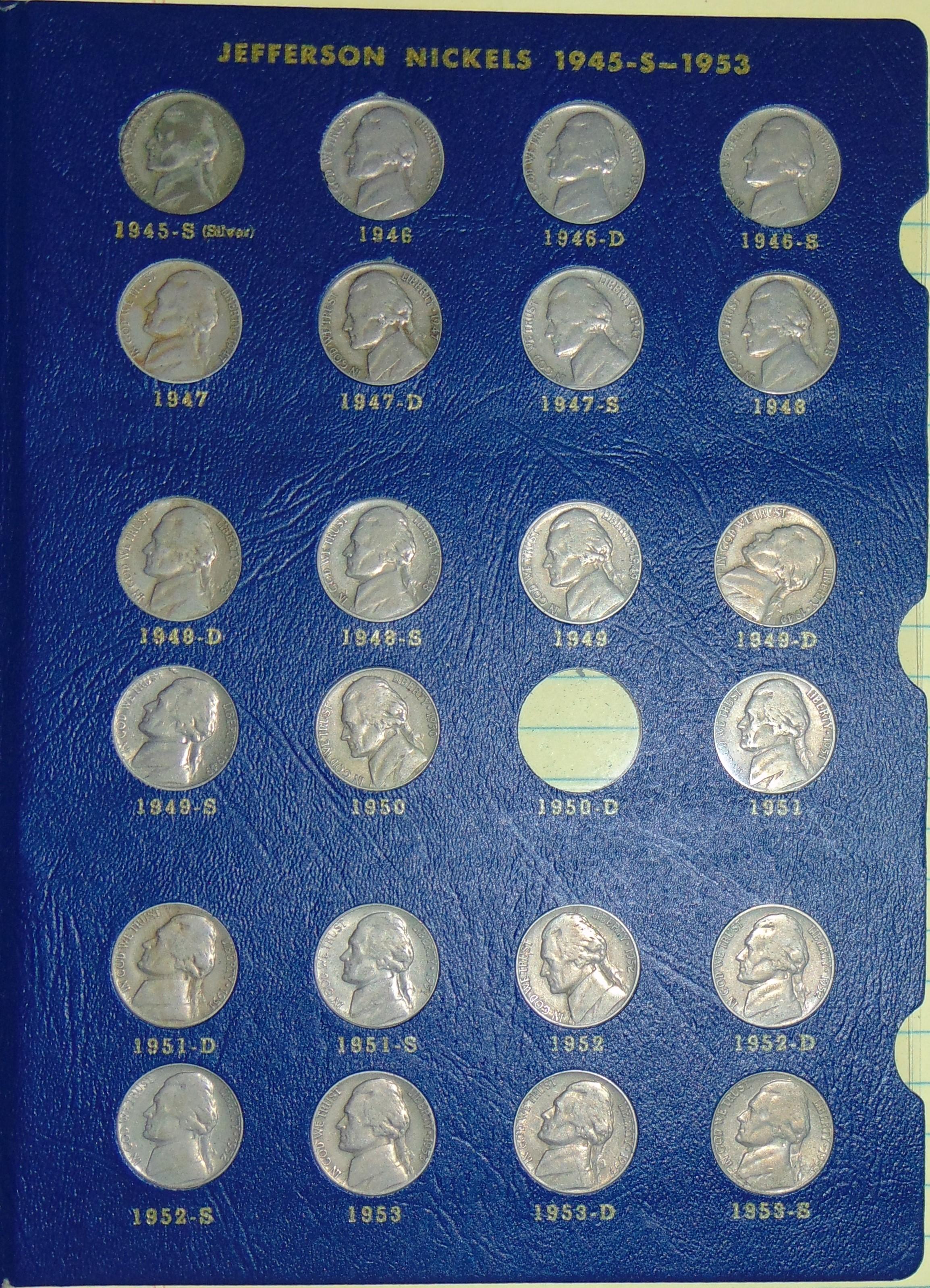 119 Lincoln Cents. 67 Jefferson Nickels.