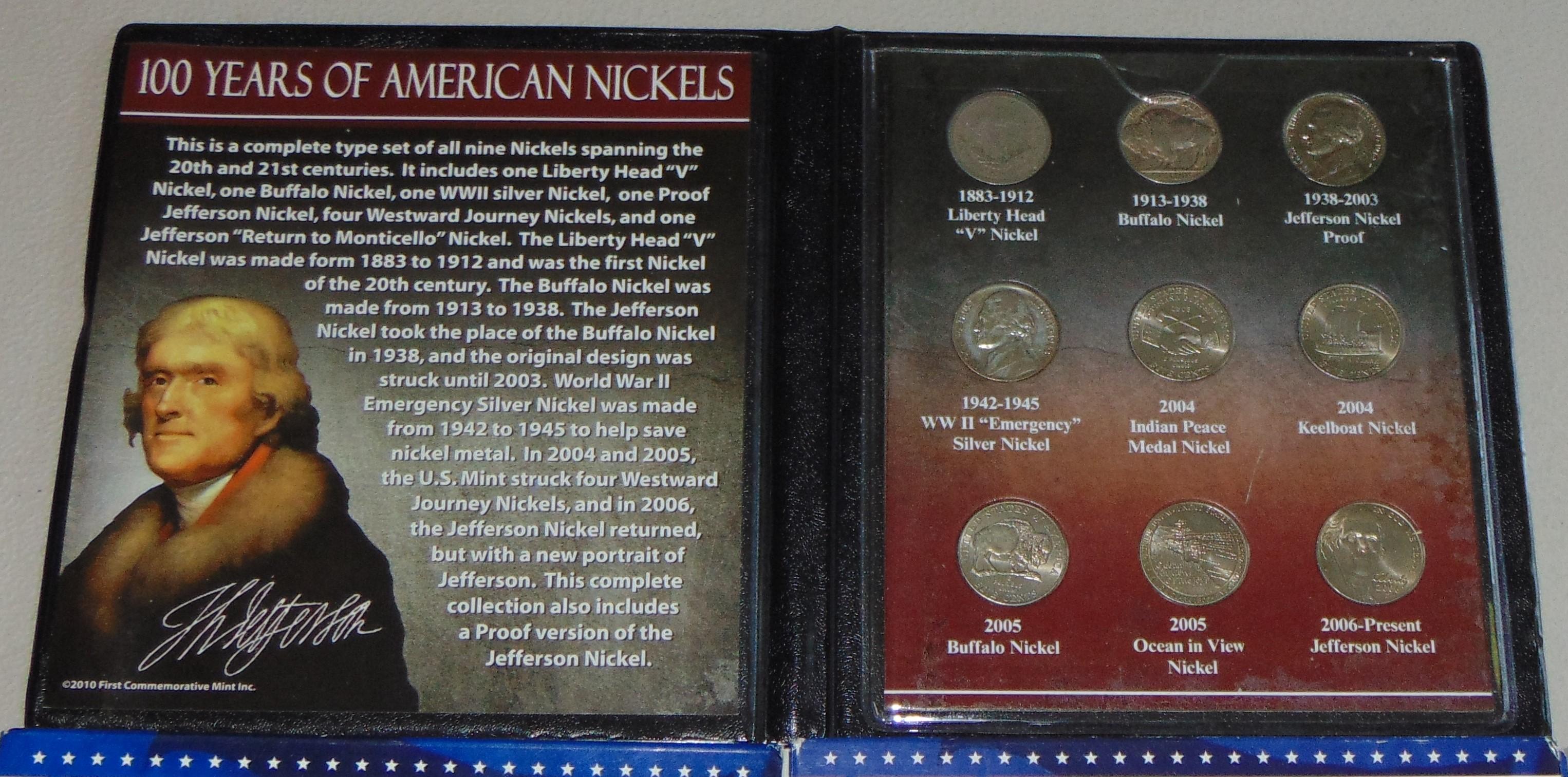 4 U.S. Proof Sets. 9pc Nickels Set.