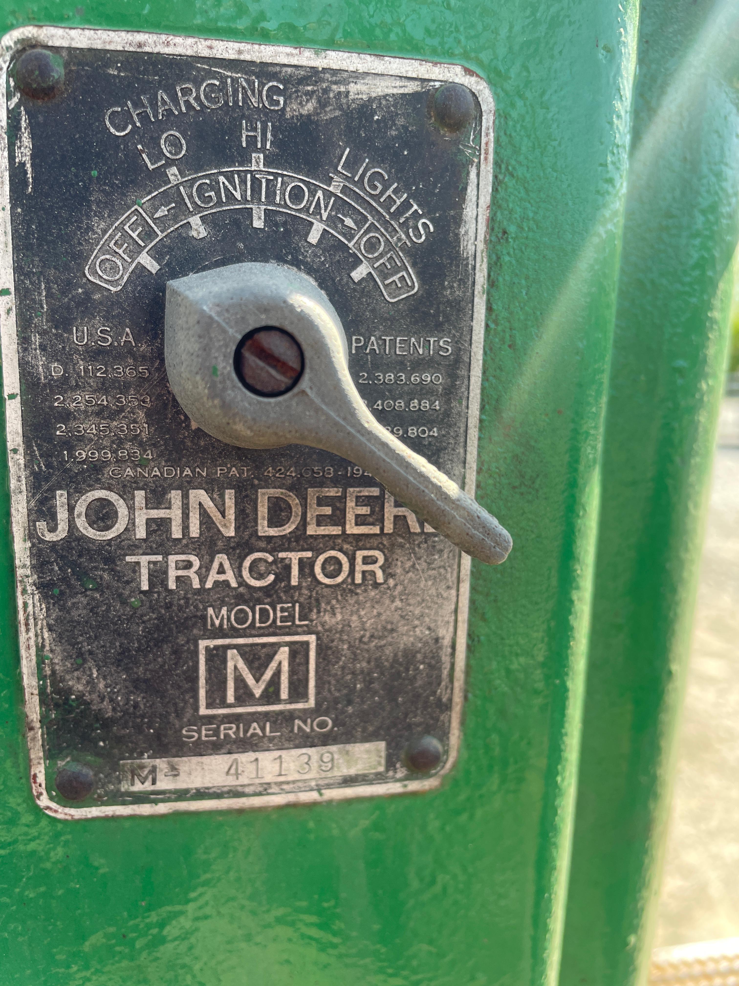 John Deere M Tractor