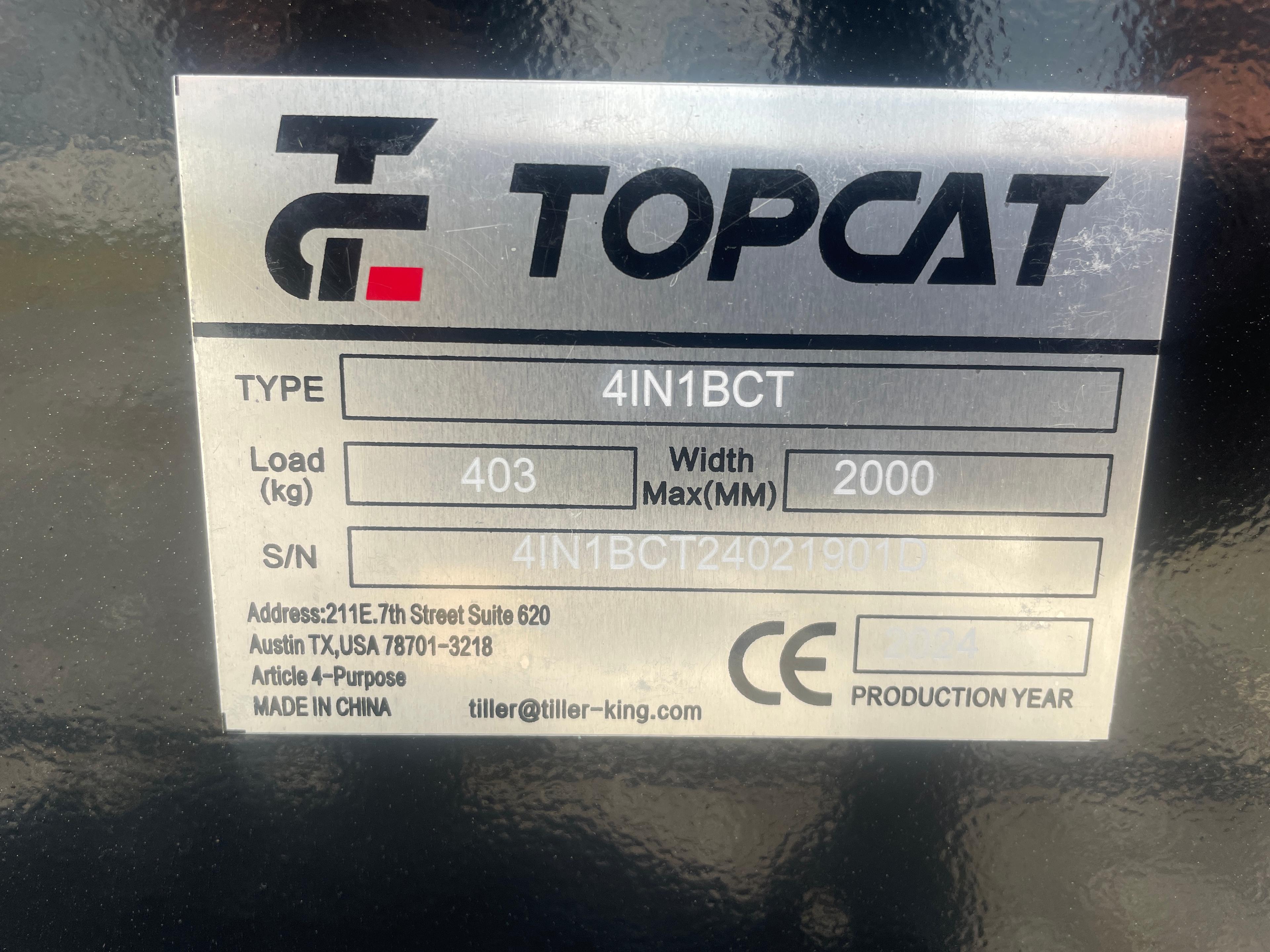 New Topcat Quick Attach 72" 4 IN 1 Bucket
