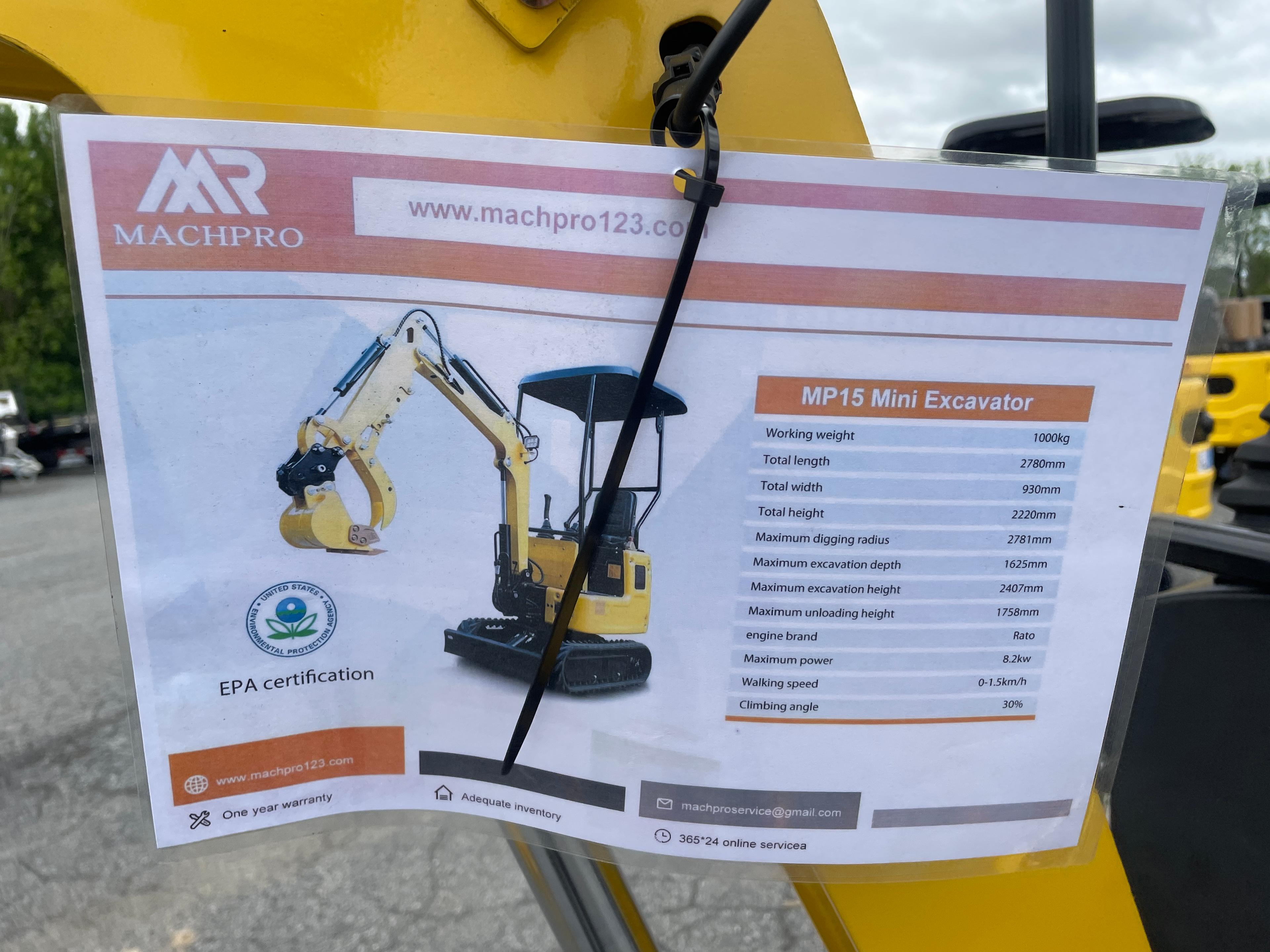 New MachPro MP15 Mini Excavator