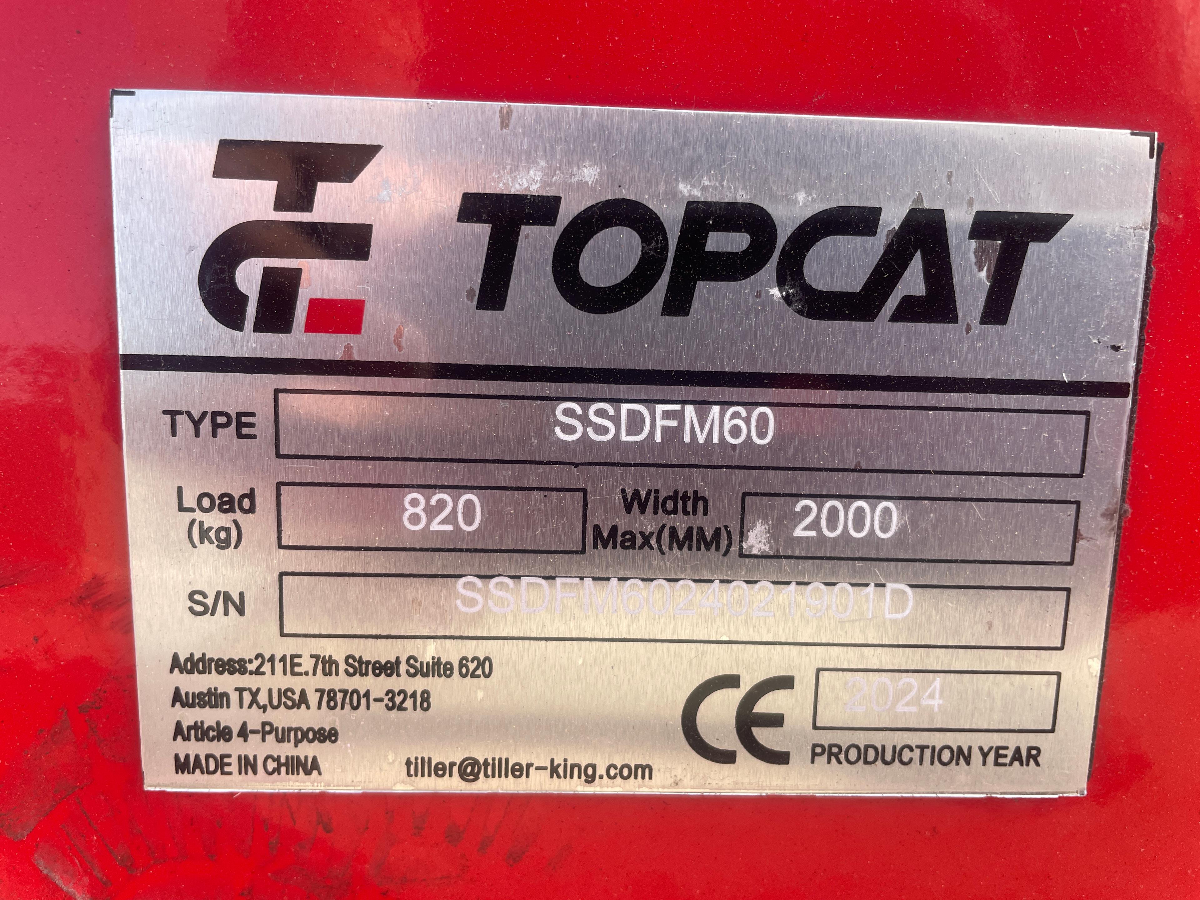 New Top Cat 60" Quick Attach Forestry Disc Mulcher