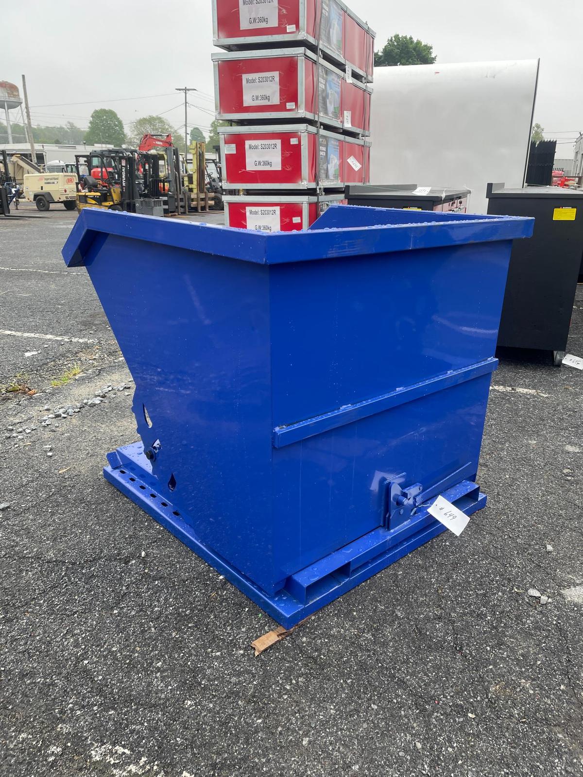 New Hopper Dumpster W/ Fork Inserts