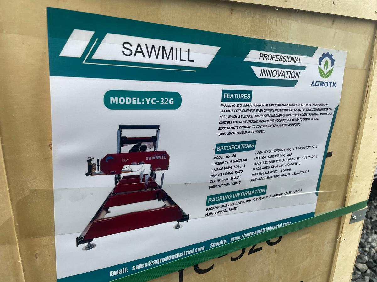 New AGT YC32-G Stationary Sawmill