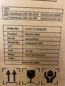 New Avantrek Cybertrack 200 Black E Bike