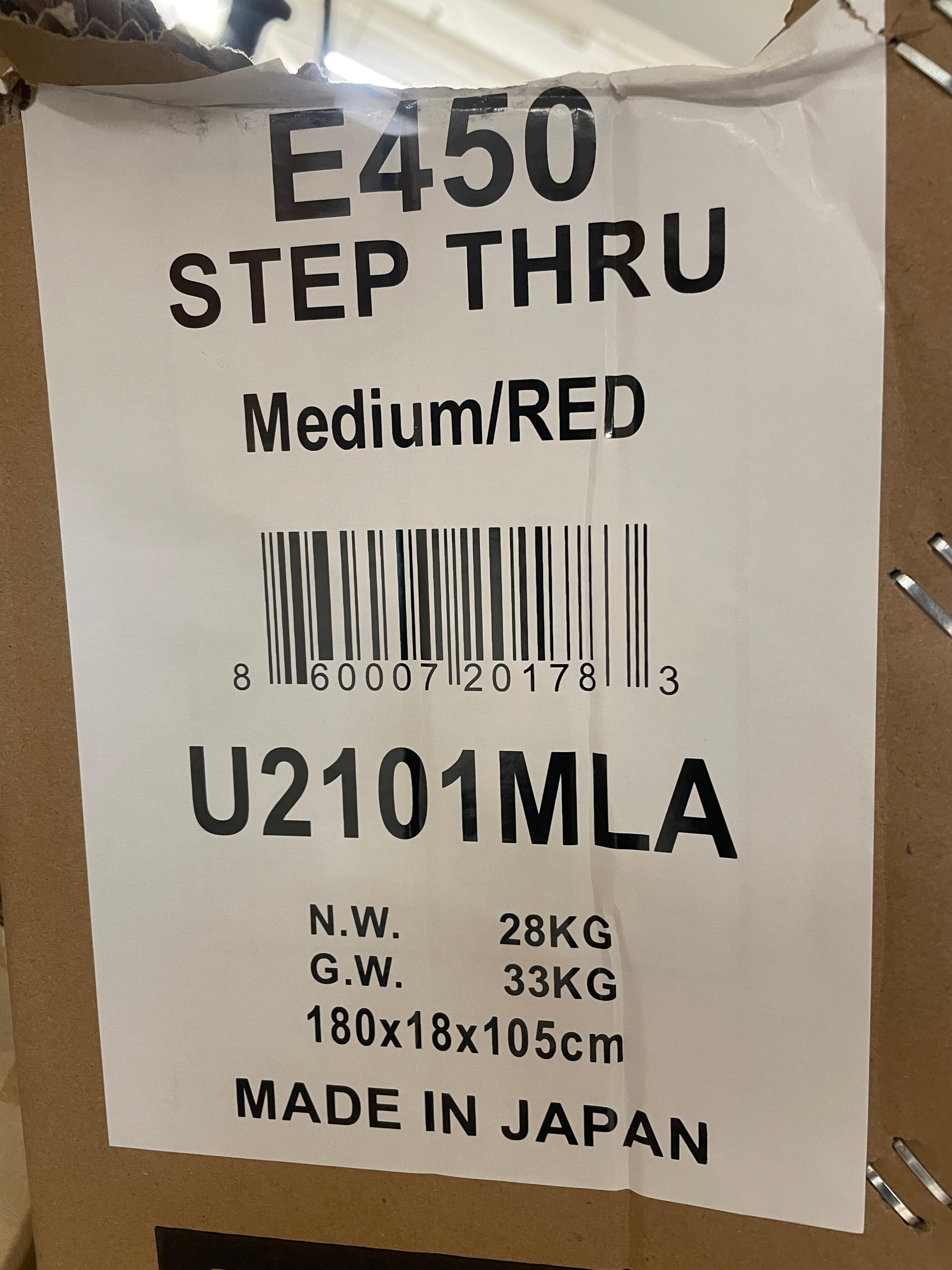 New Engine Lab E450 Step Thru Red E-Bike