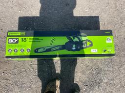 New Greenworks Pro 18" 80 Volt Chainsaw