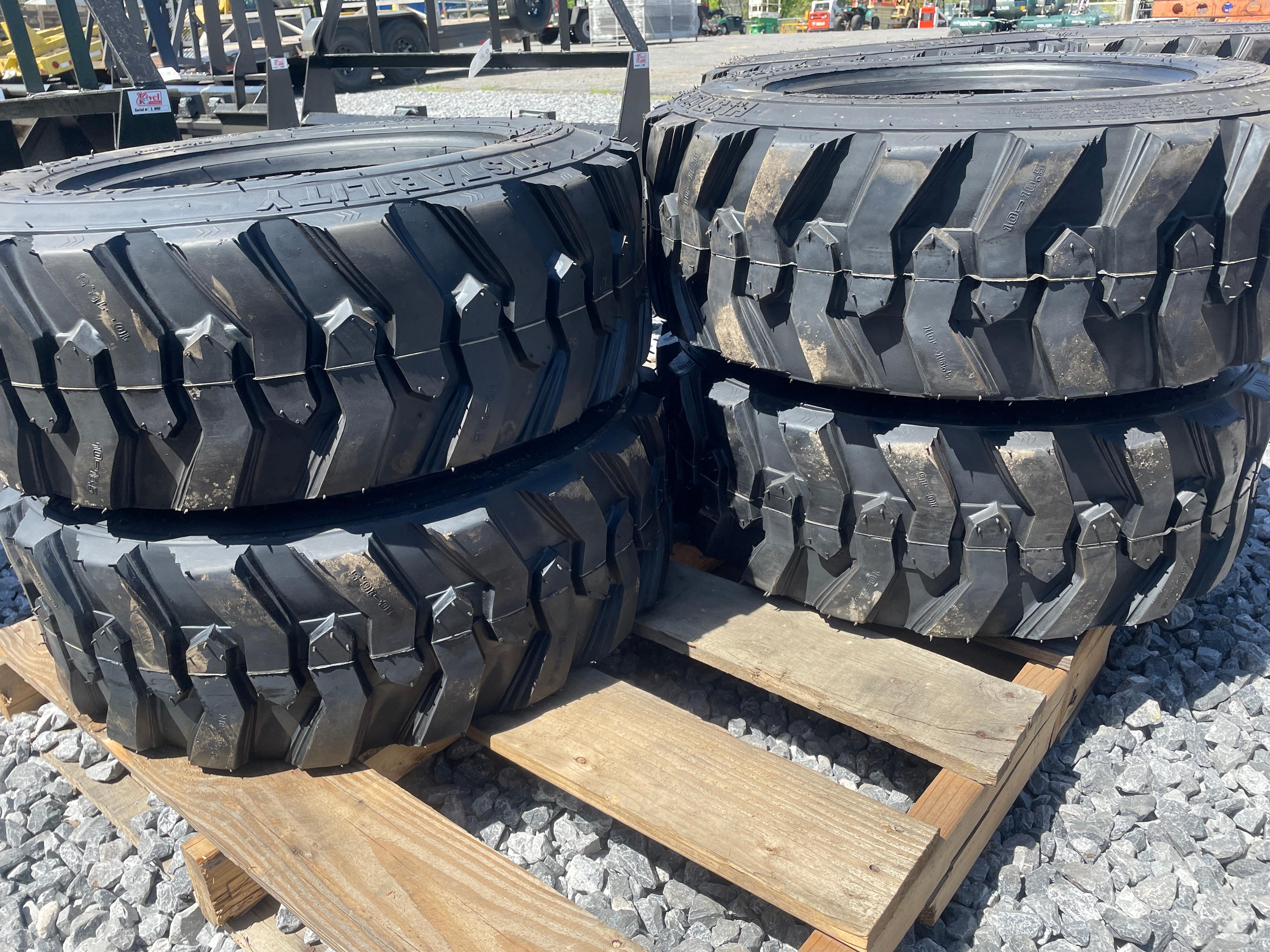 New Set Of (4) SKS-1 10-16.5 Skid Loader Tires