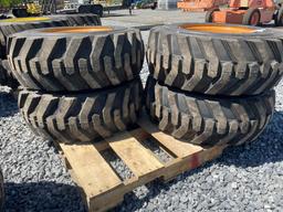 New Set Of (4) 12-16.5 NHS Skid Loader Tires