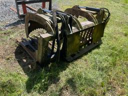 Used Quick Attach 72" Rock Bucket W/ Grapple