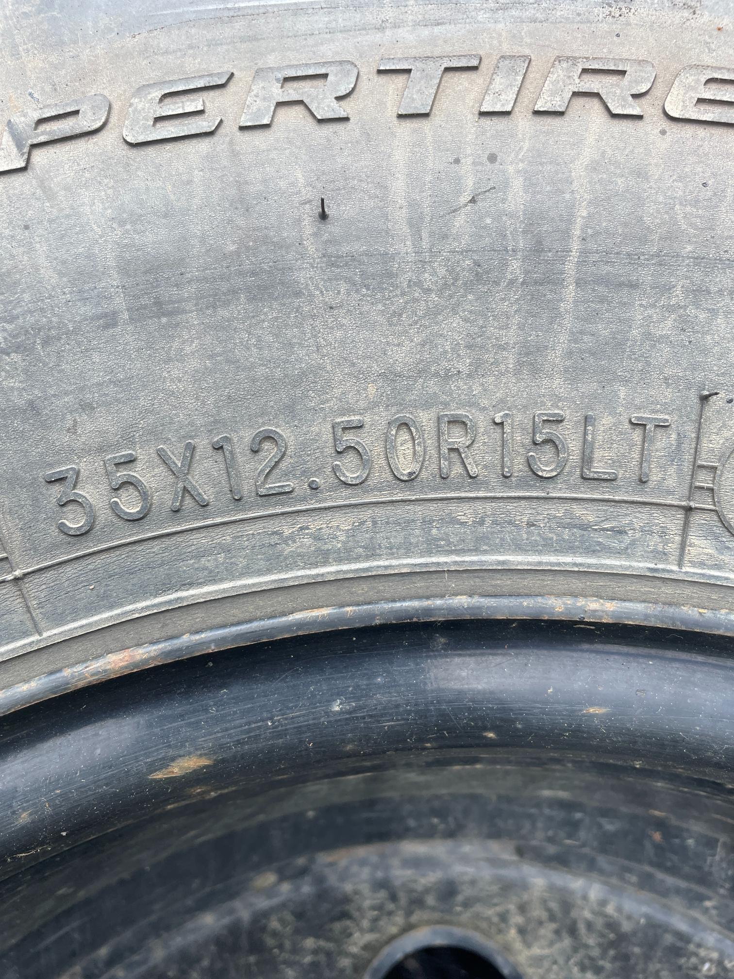 Set Of (4) Cooper 35x12.50R15 Tires With Wheels