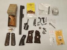 TRAY LOT OF PISTOL AND REVOLVER PARTS