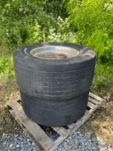 Lot Of (2) GreatEC 445/50R22.5 Rims/Tires