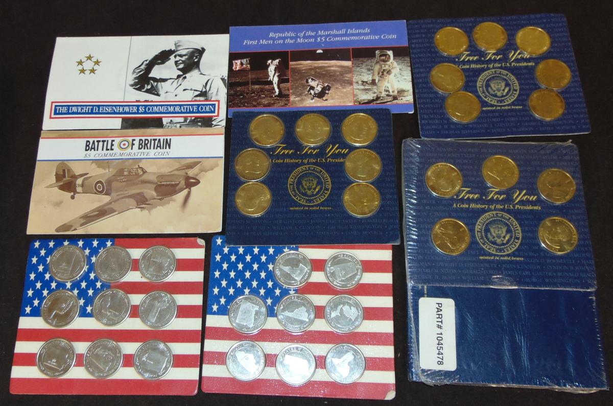 Commemorative $5 Coins. Presidential and State Coins.
