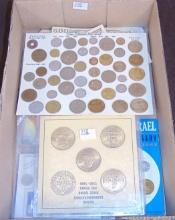 Foreign Coin & Currency Variety, plus (4) Danish Medallions.