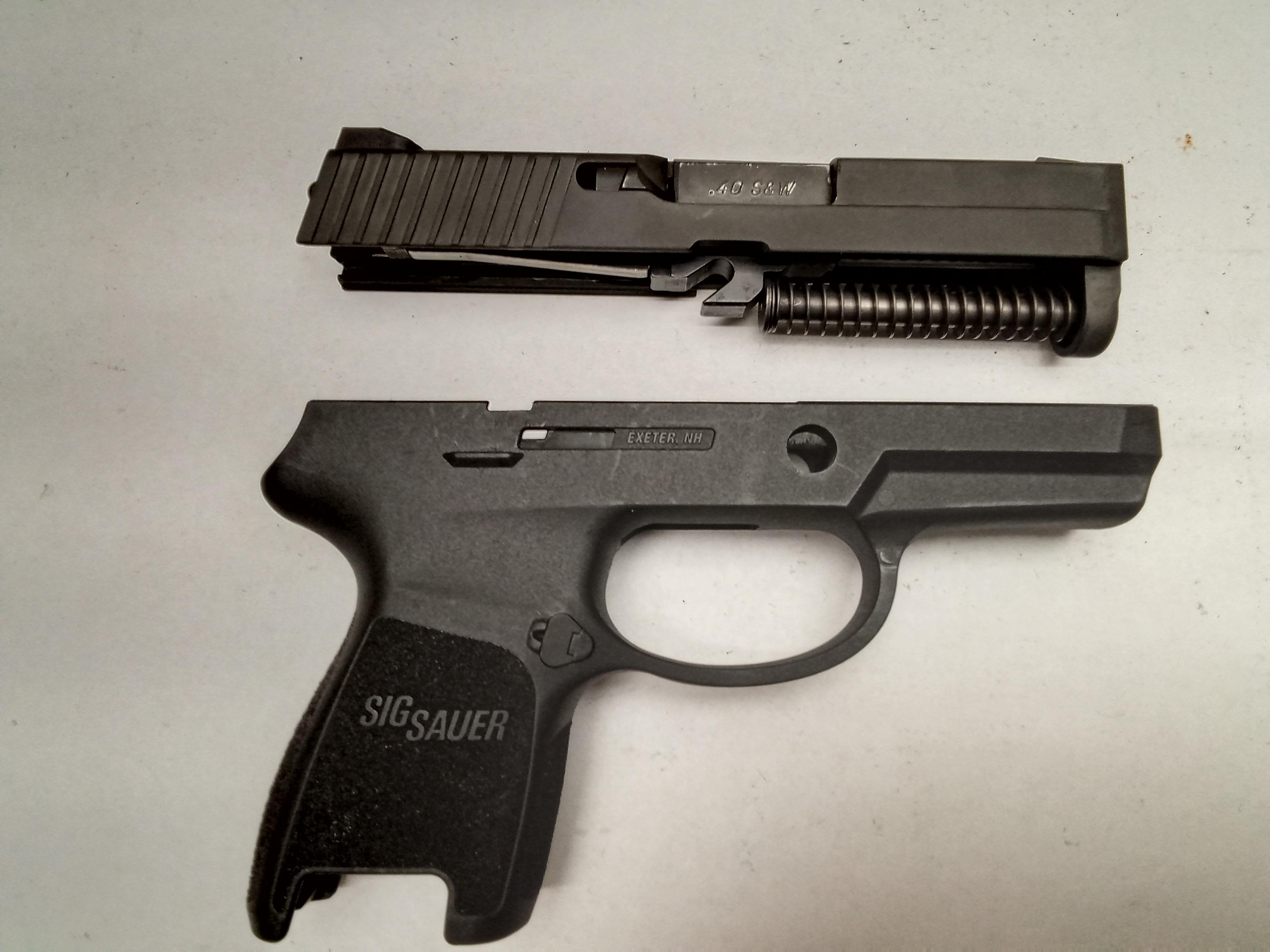 (4Pcs.) SIG SAUER P250 UPPER, GRIP MODULE, HOLSTER