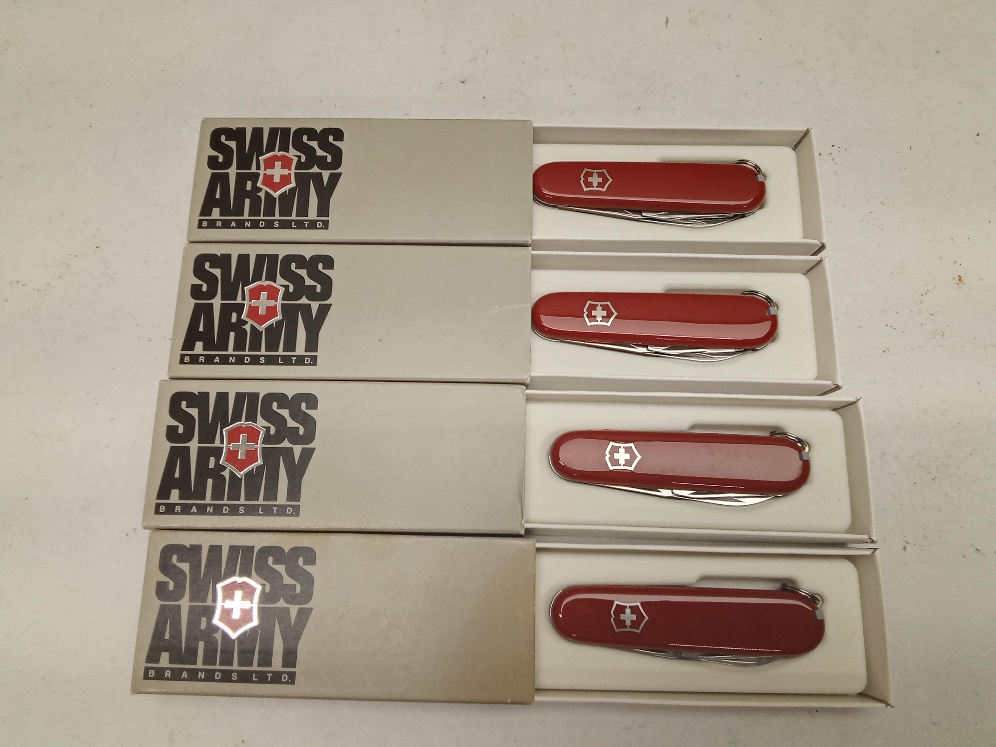 (4Pcs.) ASSORTED NOS VICTORINOX SWISS ARMY KNIVES
