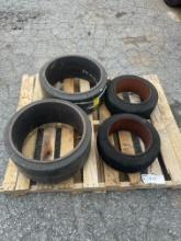 Skid Lot Of (4) Forklift Tires