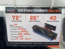 New WIG Quick Attach 72" Angle Broom Sweeper