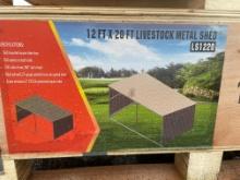 New 12'X20' Livestock Metal Shed