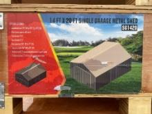 New 14X20' Single Garage Metal Shed
