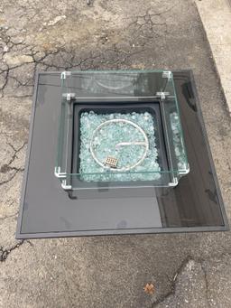New Wicker Outdoor Propane Fire Pit Table