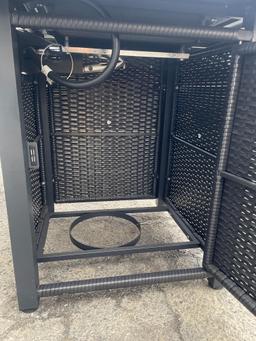 New Wicker Outdoor Propane Fire Pit Table