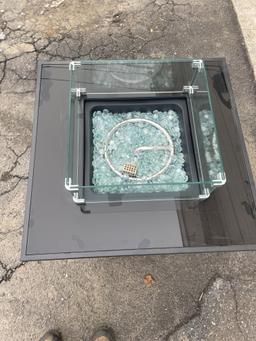 New Wicker Outdoor Propane Fire Pit Table