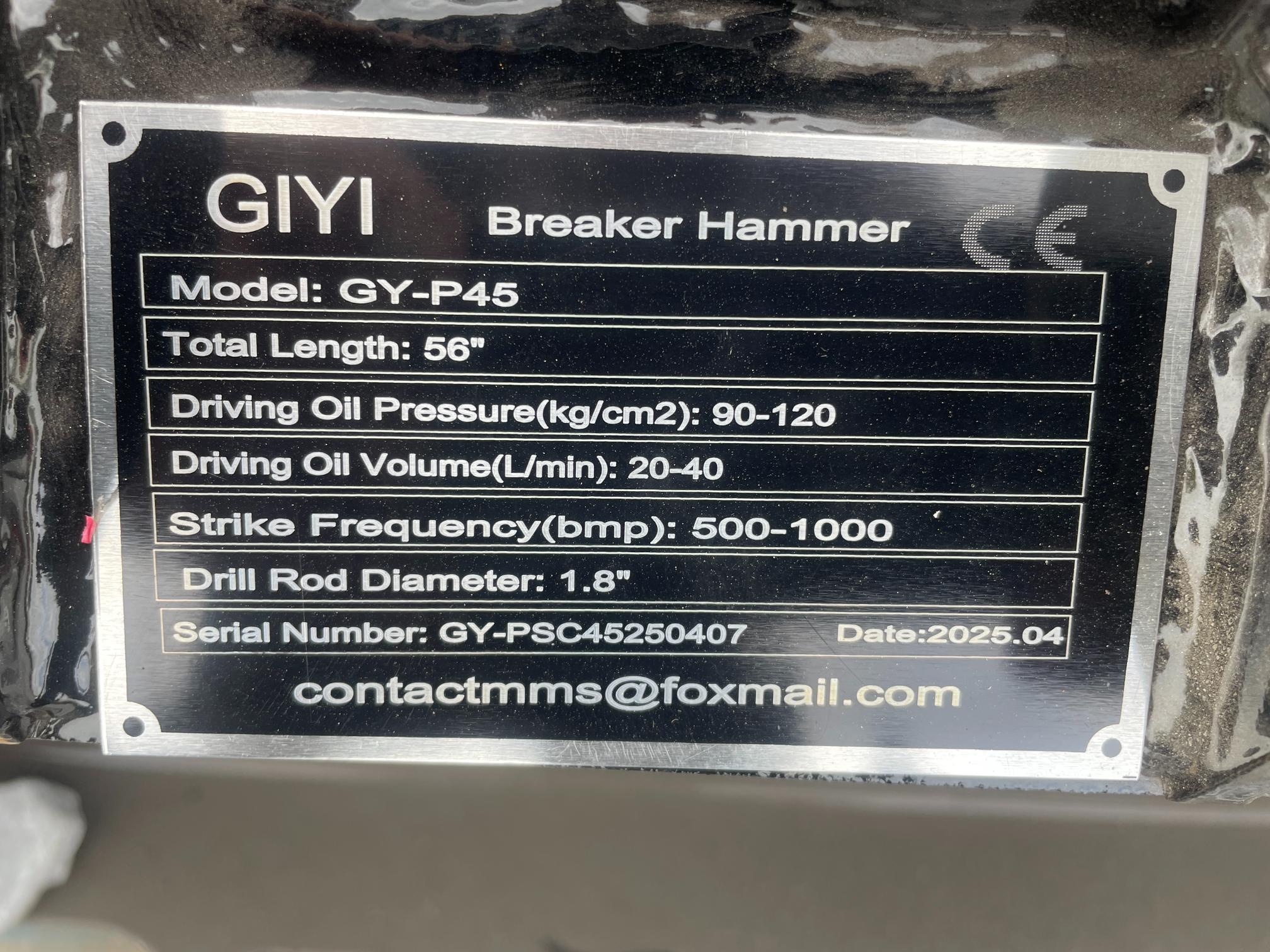 New GIYI Mini Quick Attach Concrete Breaker