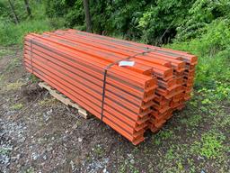 Skid Lot Of (64) 8' Pallet Racking Rails