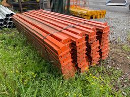 Skid Lot Of (64) 8' Pallet Racking Rails