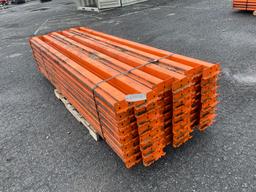 Skid Lot Of (48) 102" Pallet Racking Rails