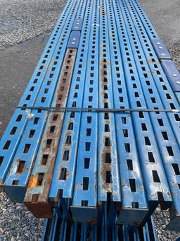 Skid Lot Of (11) 30' Pallet Racking Uprights