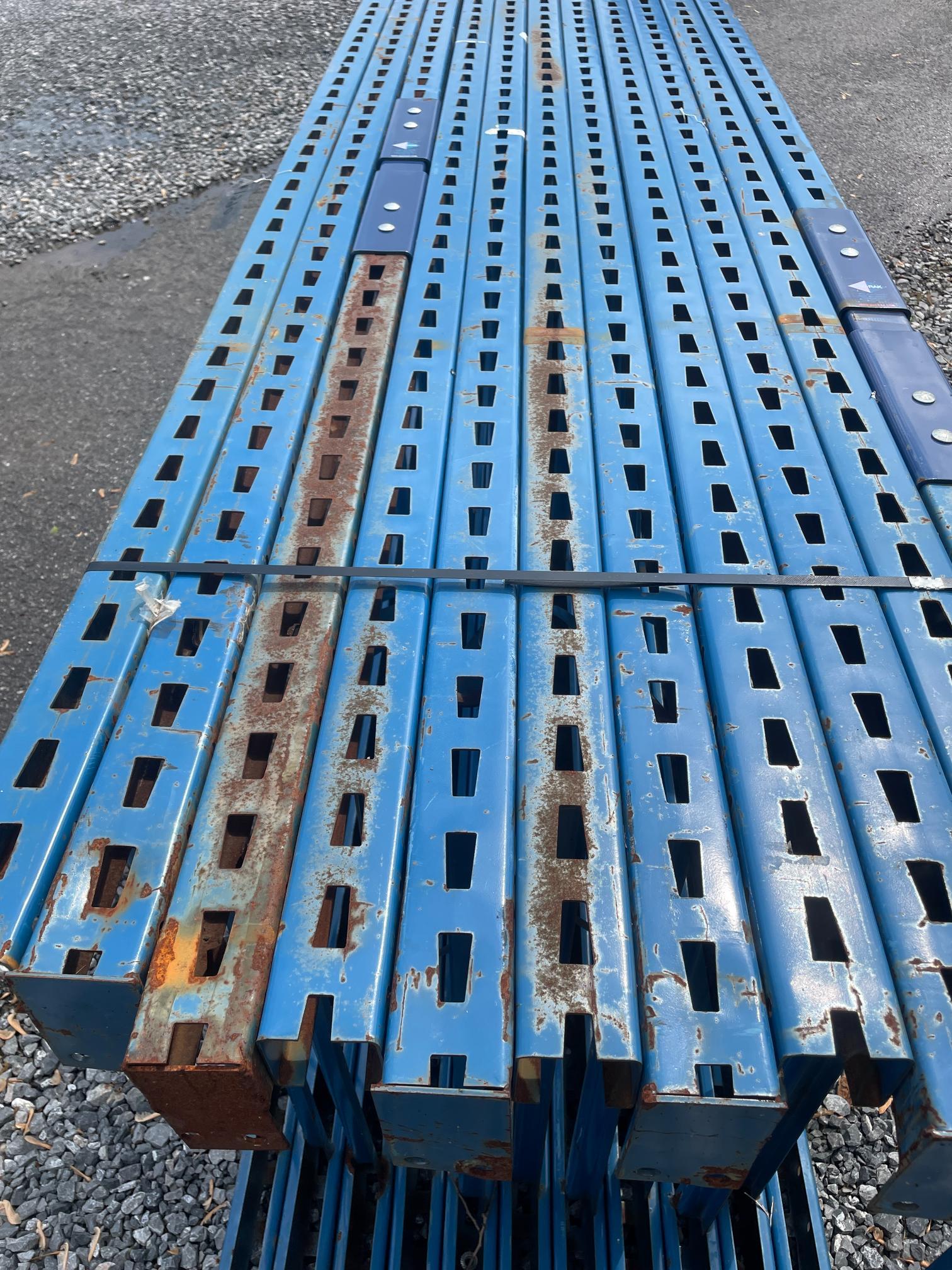 Skid Lot Of (11) 30' Pallet Racking Uprights