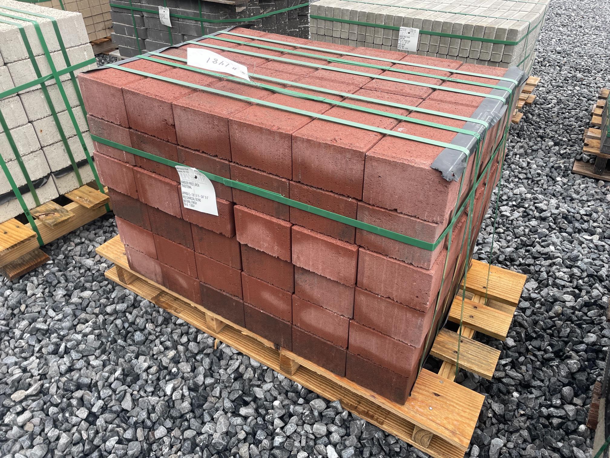 Skid Lot Of New Hanover Pavers Red Charcoal Blend