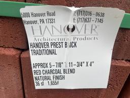 Skid Lot Of New Hanover Pavers Red Charcoal Blend