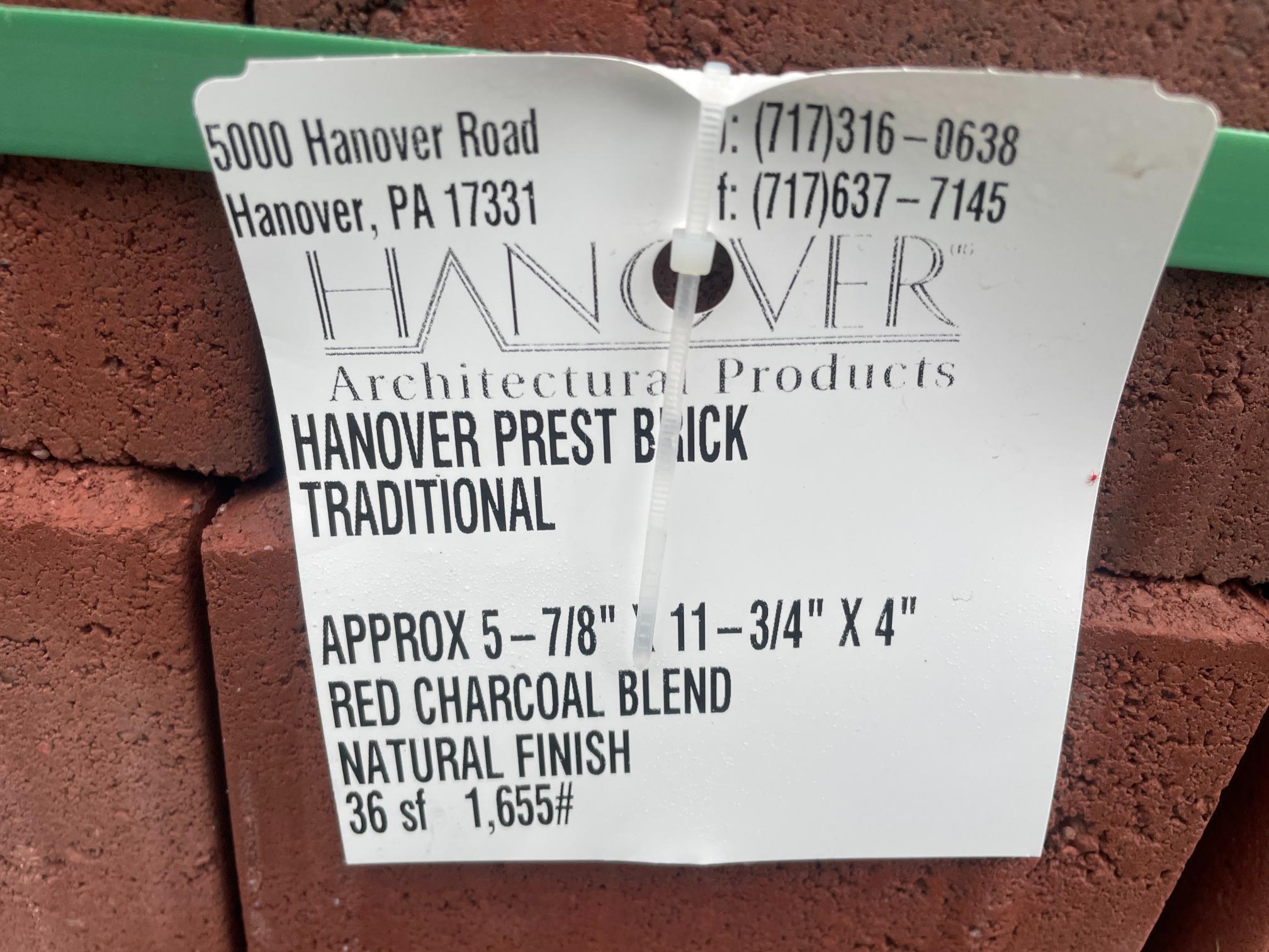 Skid Lot Of New Hanover Pavers Red Charcoal Blend