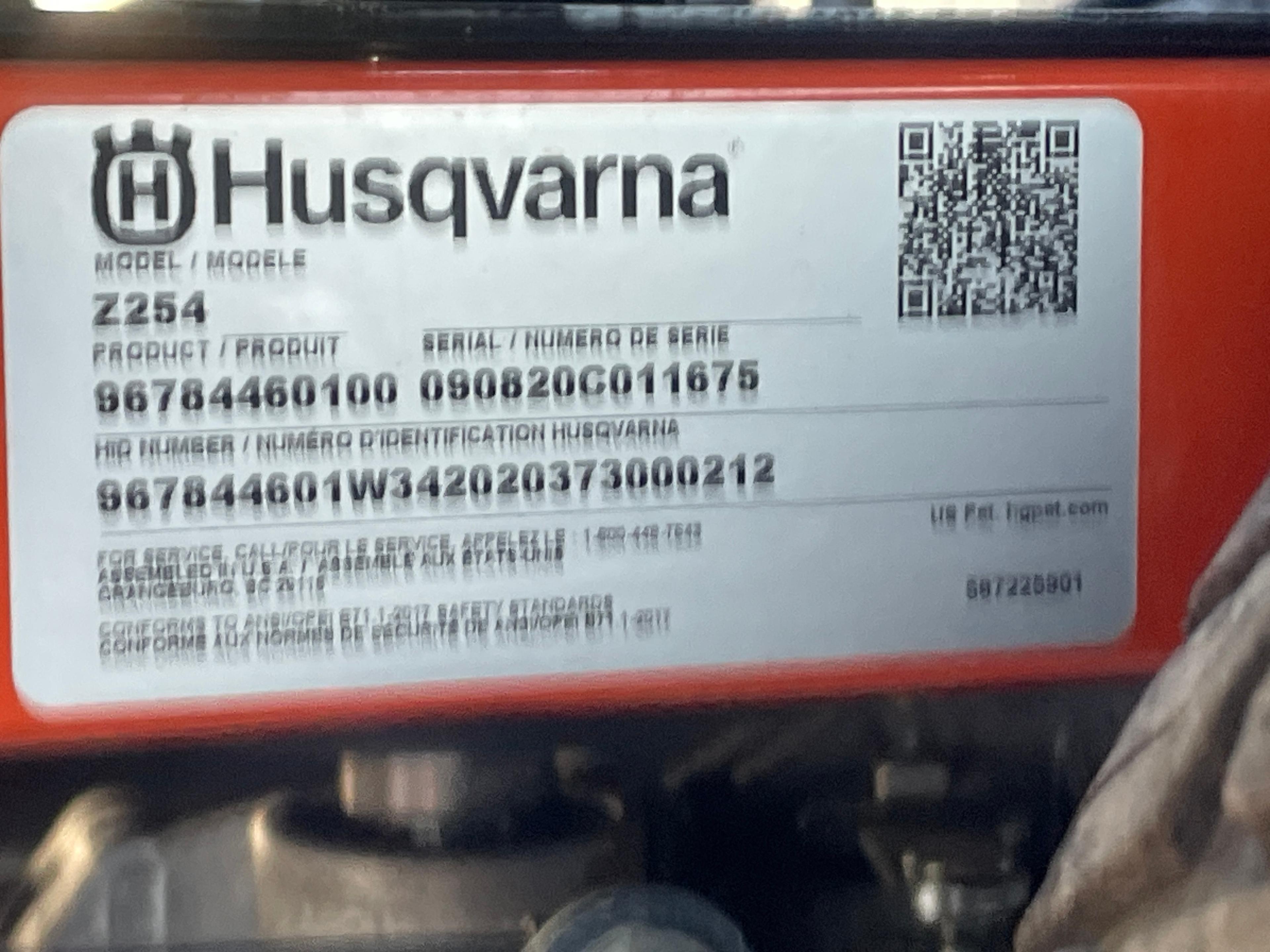 Husqvarna Z254 54" Zero Turn Riding Mower