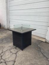 New Wicker Outdoor Propane Fire Pit Table