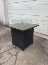 New Wicker Outdoor Propane Fire Pit Table