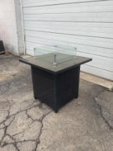 New Wicker Outdoor Propane Fire Pit Table
