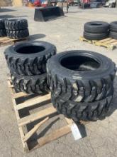 New Set Of (4) 10-16.5 SKS1 Skid Loader Tires