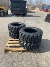 New Set Of (4) 10-16.5 SKS1 Skid Loader Tires
